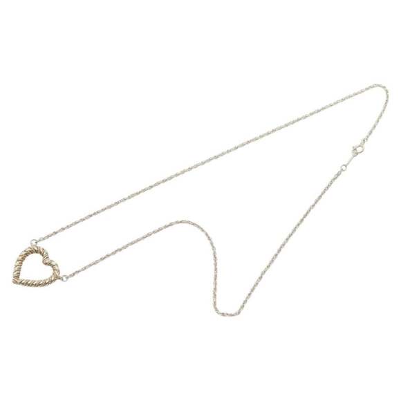 Tiffany & Co. Twist Heart Necklace, Silver Gold (SV925), 18K Yellow Combinati...